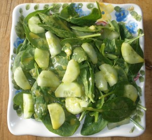 cucumber spinach salad